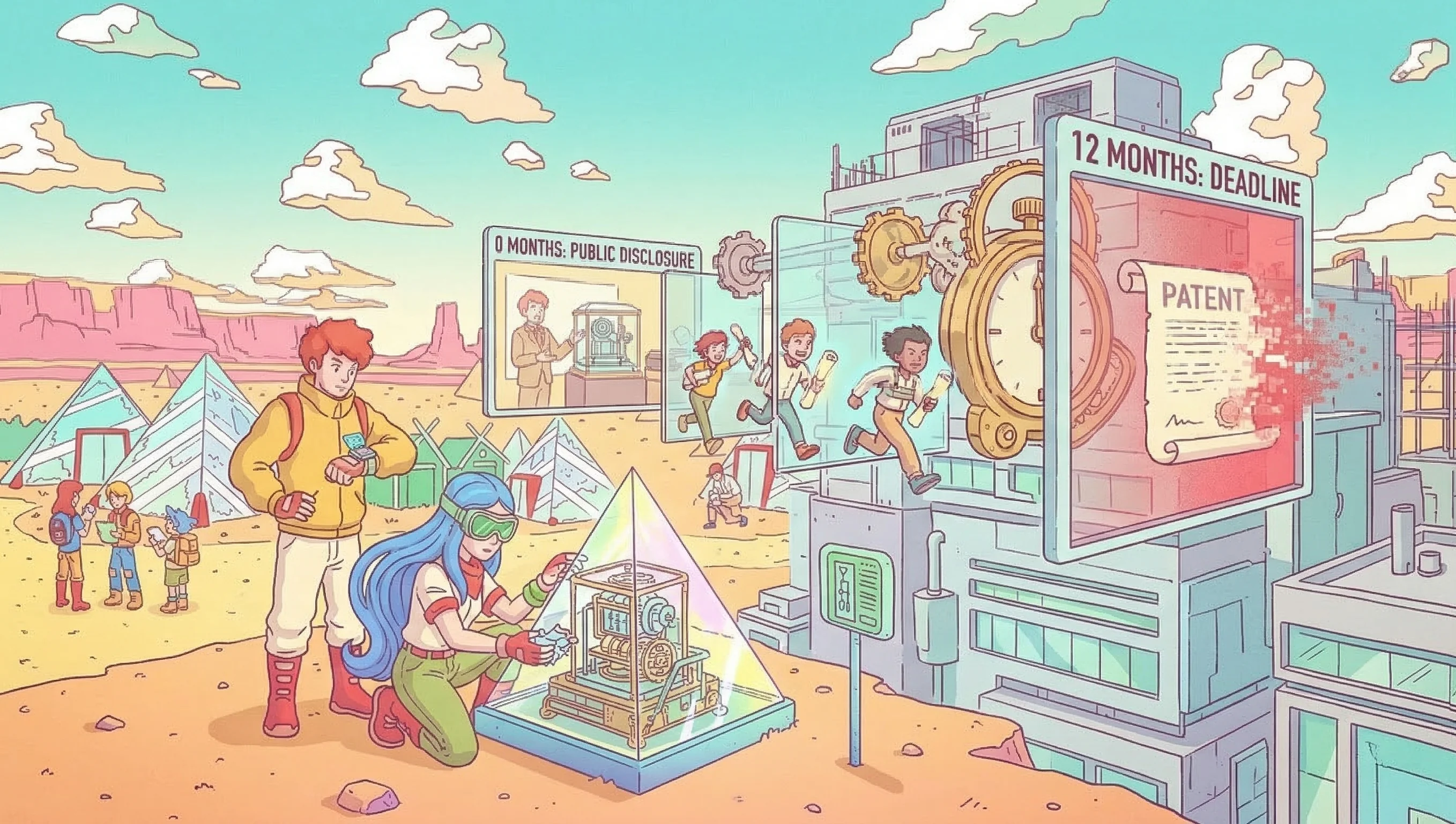 Illustration for the 12-month patent filing deadline